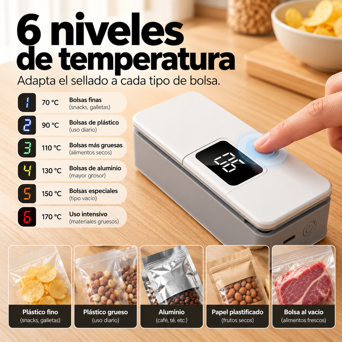 Sealio™ | Sellador de Bolsas Portátil
