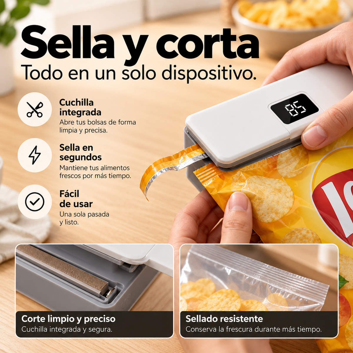 Sealio™ | Sellador de Bolsas Portátil