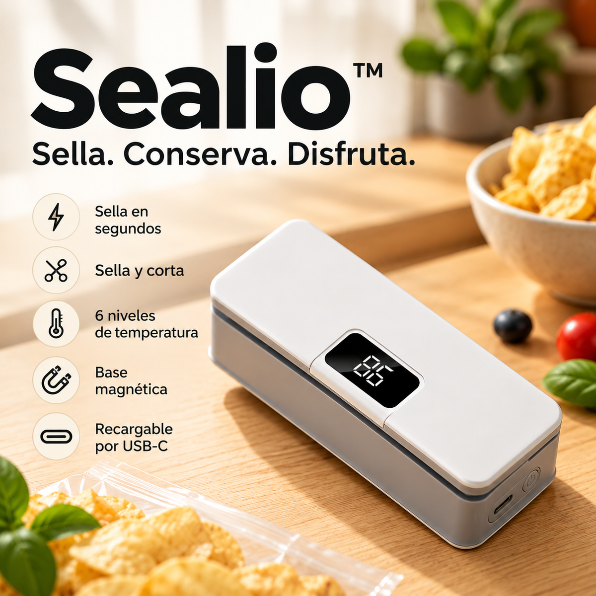 Sealio™ | Sellador de Bolsas Portátil